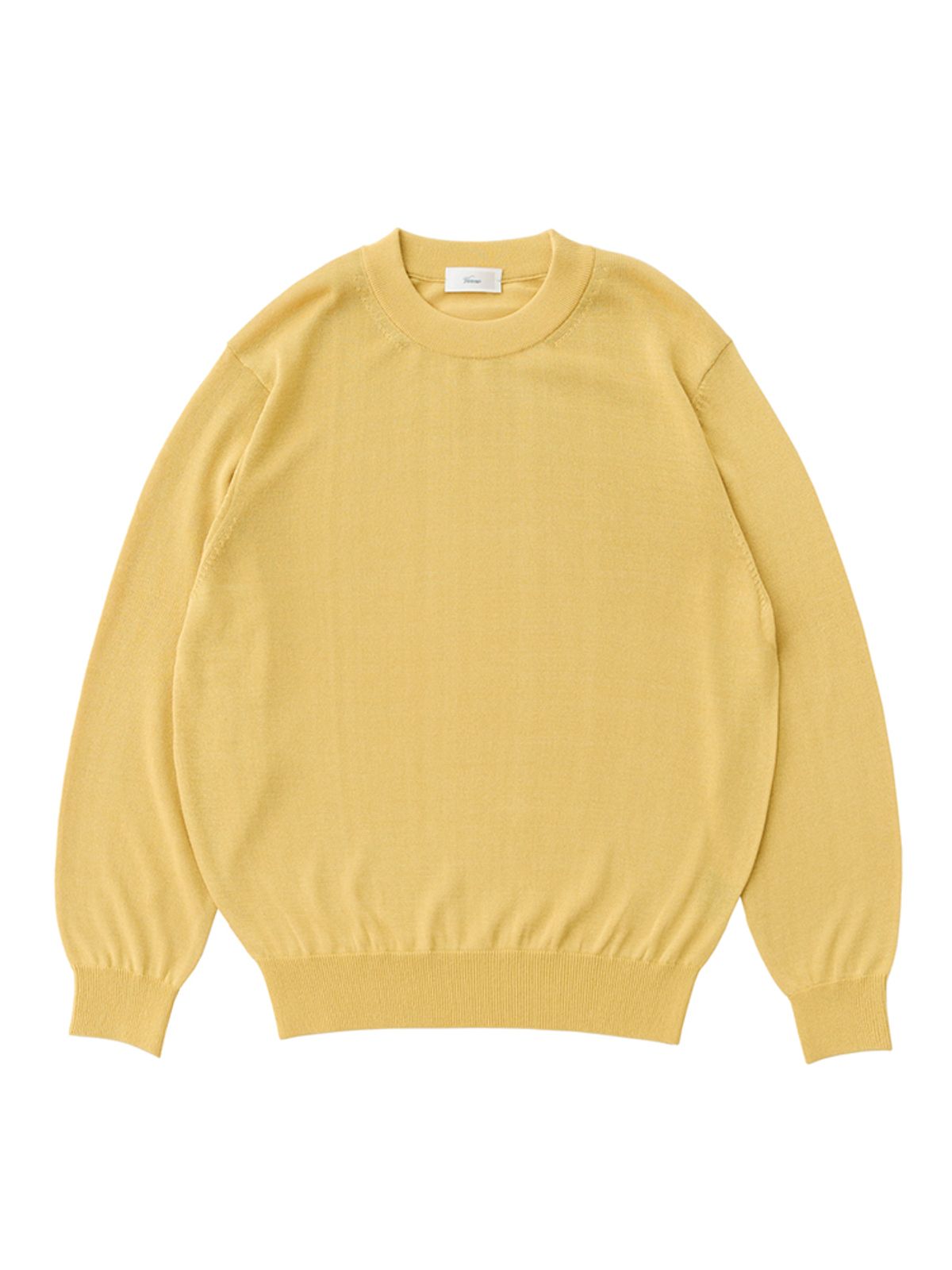 베르노(VERNO) 26SS LL Long sleeve round-neck knit Yellow