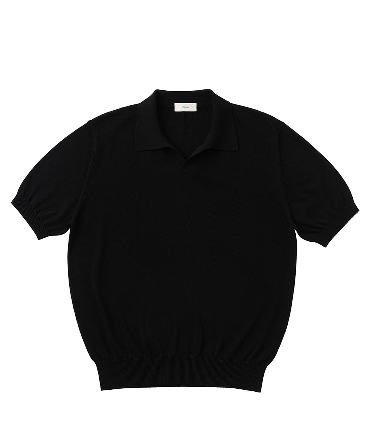 베르노(VERNO) 26SSLL Open collar knit Black