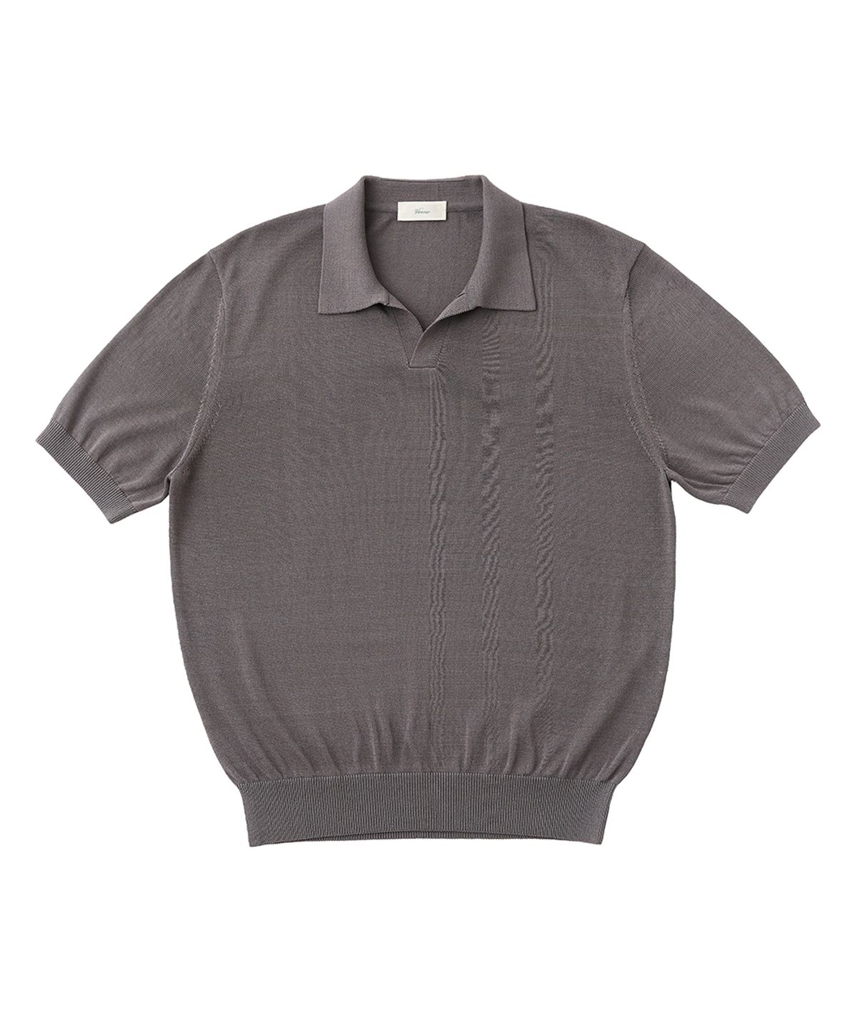 베르노(VERNO) 26SSLL Open collar knit Gray