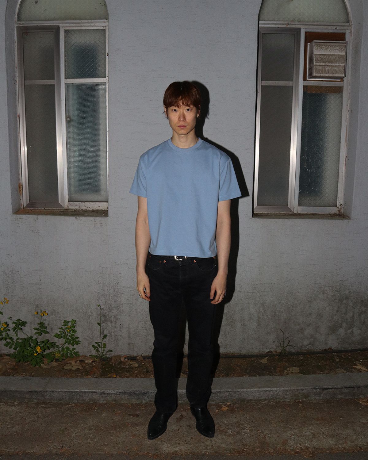 헤레시(HERESSY) 레귤러 크롭반팔티 소라