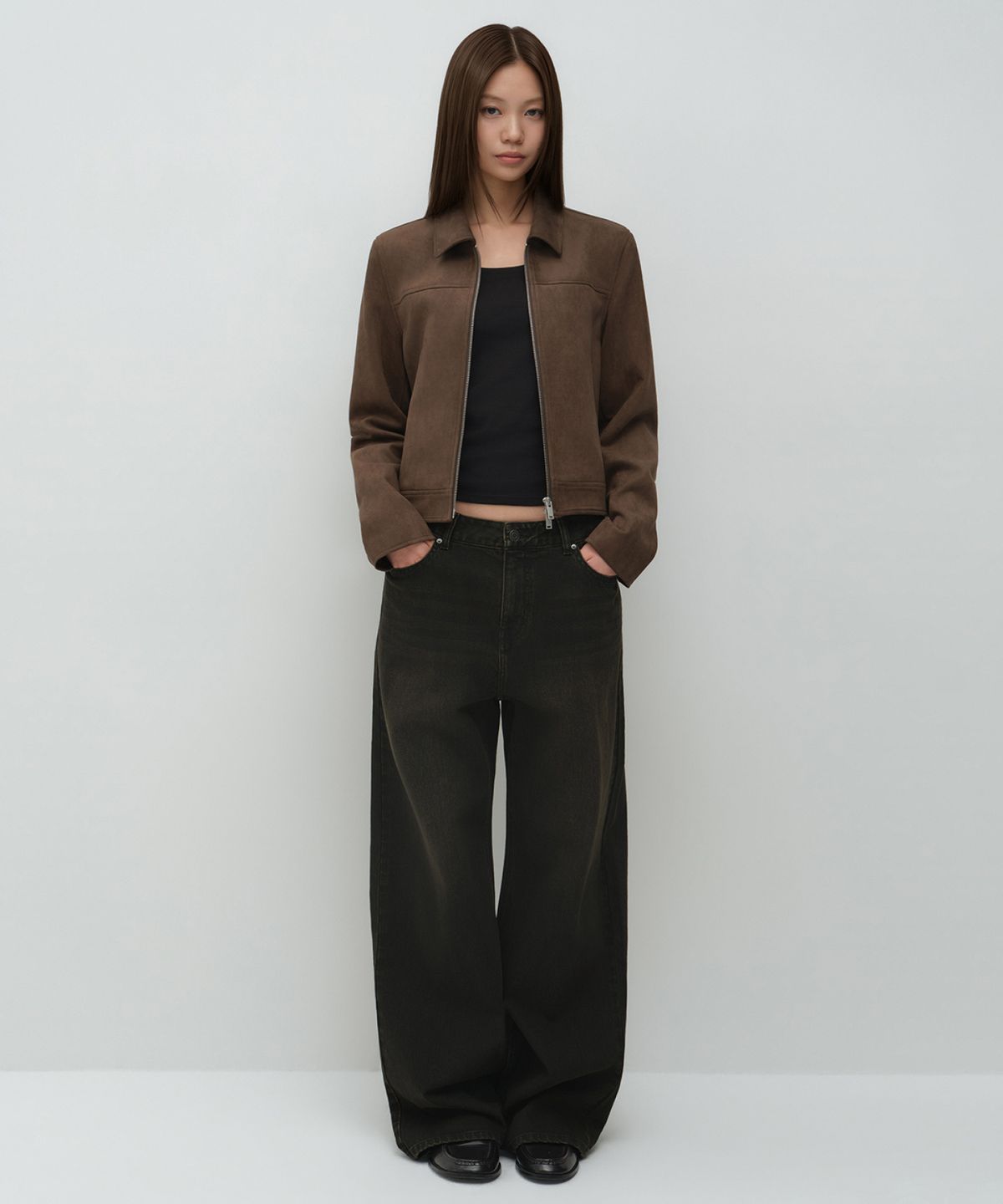 무신사 스탠다드 우먼(MUSINSA STANDARD WOMAN) 우먼즈 에센셜 엑스트라 와이드 데님 팬츠 [러스티 블랙]