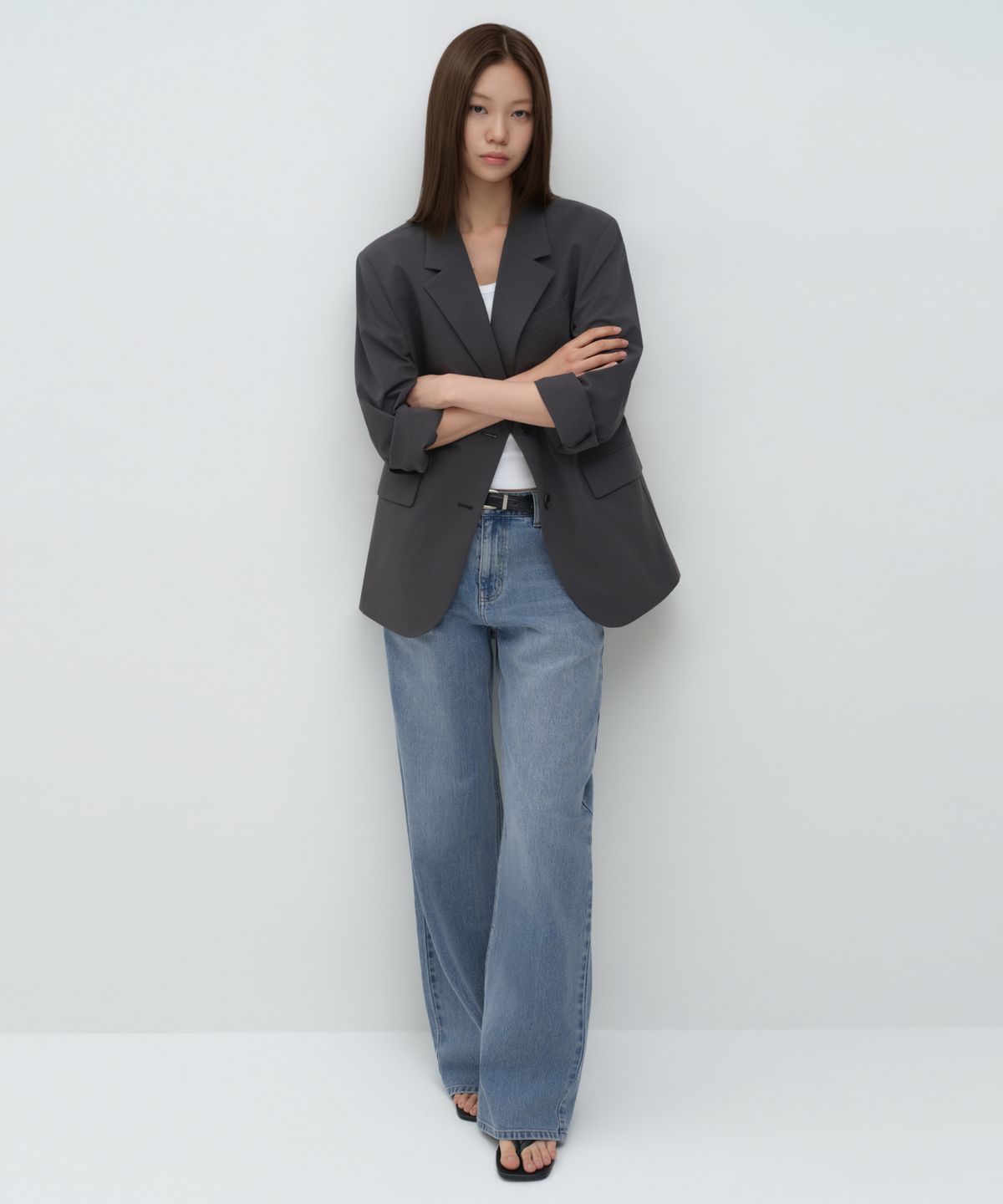 무신사 스탠다드 우먼(MUSINSA STANDARD WOMAN) 우먼즈 에센셜 와이드 데님 팬츠 [라이트 인디고]