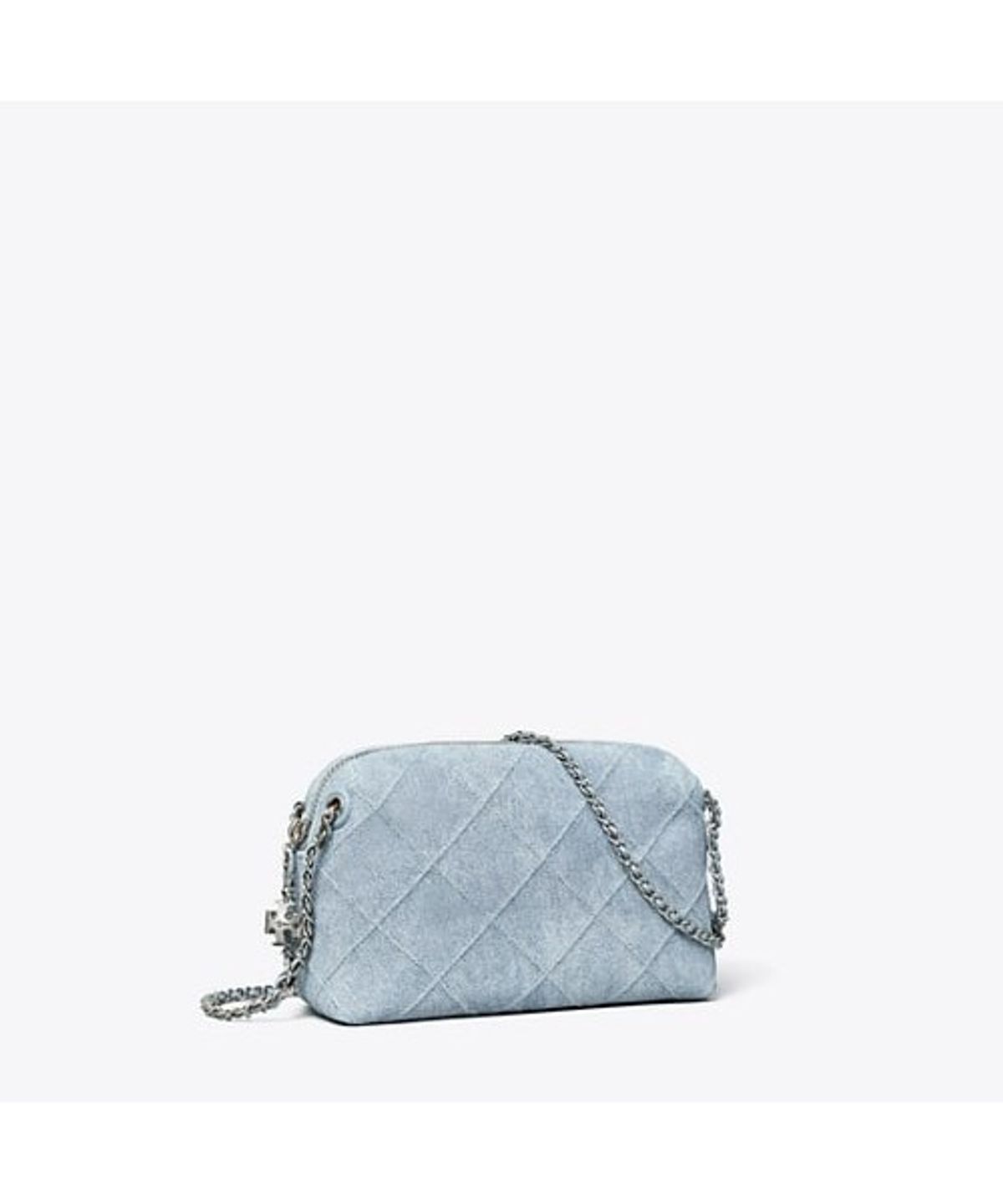 토리버치(TORYBURCH) 플레밍 데님프린트 스웨이드 소프트 크로스바디 백 - 데님