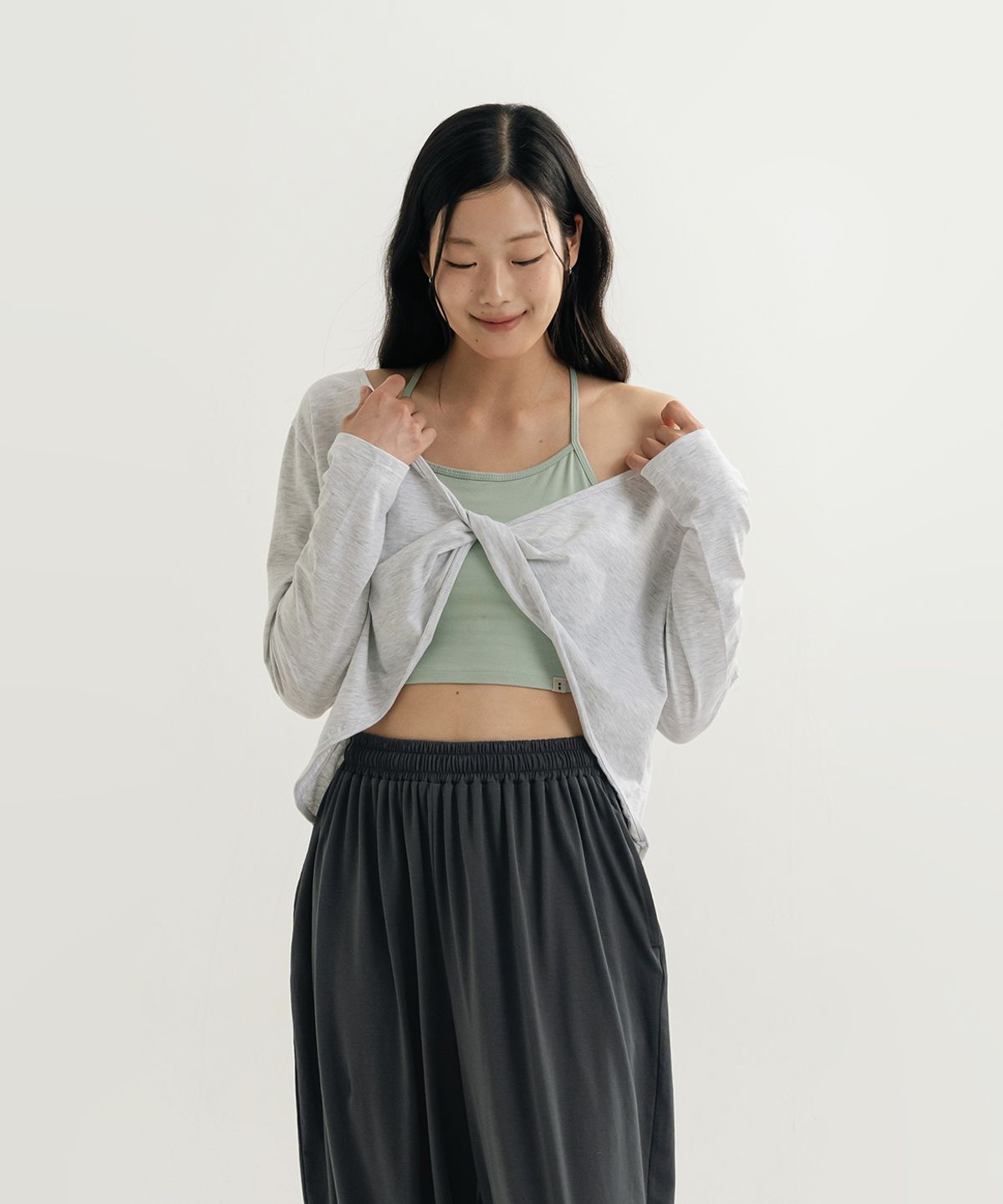소함소함(SOHAMSOHAM) Draped twist cover-up_3colors