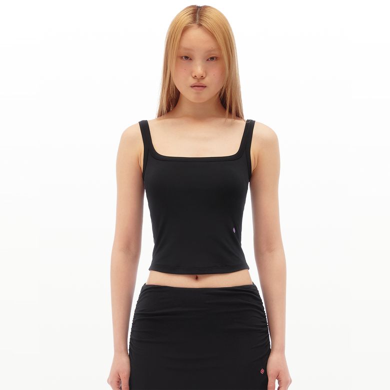 square neck top(viscose)_Onyx Black