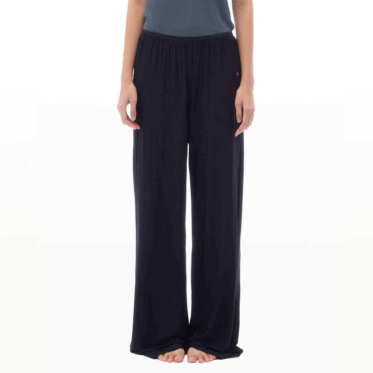 후포(HOOPOE) cool-touch wide fit pants_Onyx Black