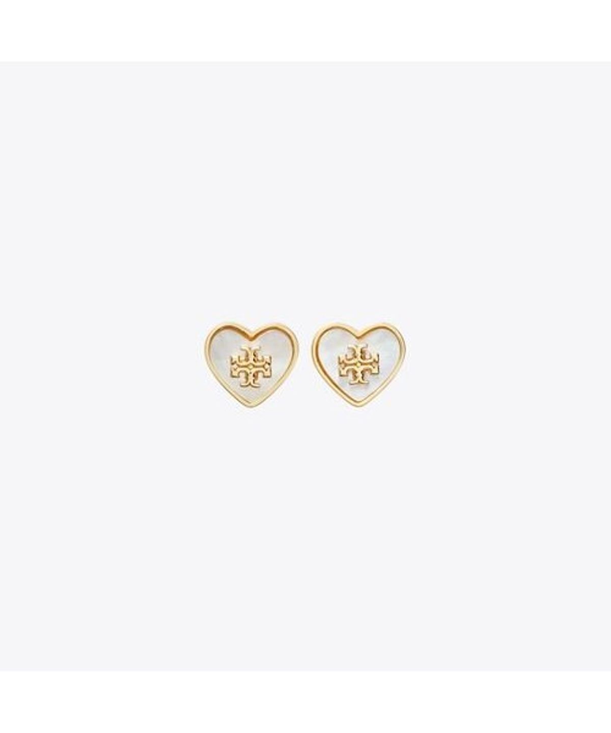 토리버치(TORYBURCH) 포겟 미 낫 하트 스터드 이어링 - 토리 골드 / 마더 오브 펄