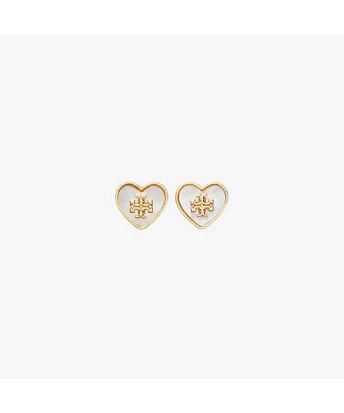 토리버치(TORYBURCH) 포겟 미 낫 하트 스터드 이어링 - 토리 골드 / 마더 오브 펄