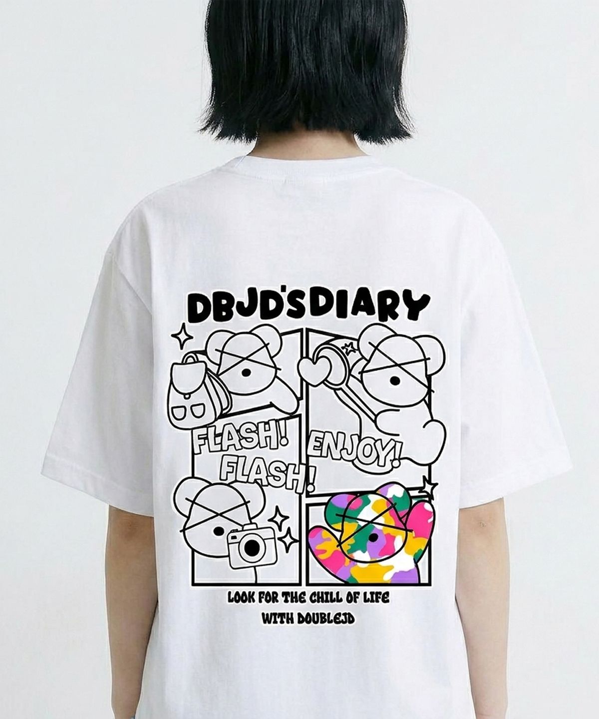 더블제이디(DOUBLE JD) 다이어리 덥제 반팔 티셔츠