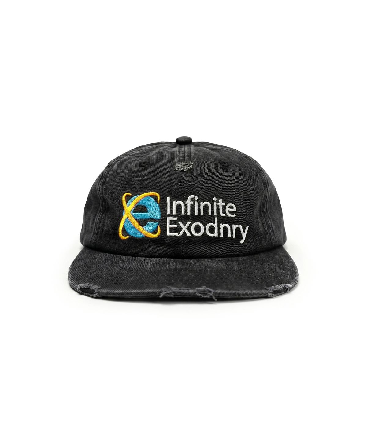 엑스트라오디너리(EXTRAORDINARY) WASHED INFINITE LOGO CAP BLACK