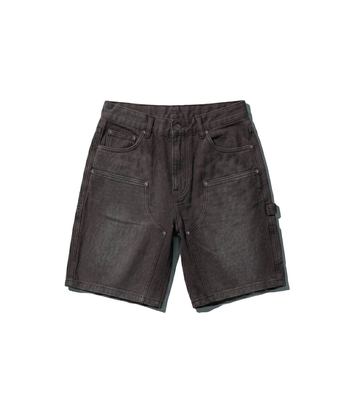 엑스트라오디너리(EXTRAORDINARY) WASHED OXFORD DOUBLE KNEE SHORT BLACK