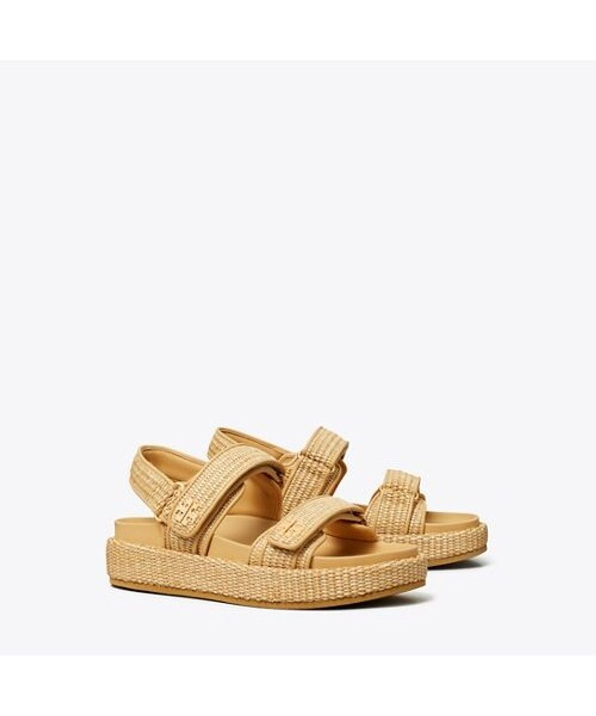 토리버치(TORYBURCH) 키라 스포츠 샌들 - 내추럴 라피아