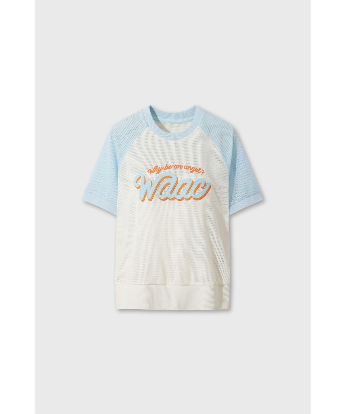 왁(WAAC) Women Color Block Raglan Mesh Polo WWTCM26504IVX