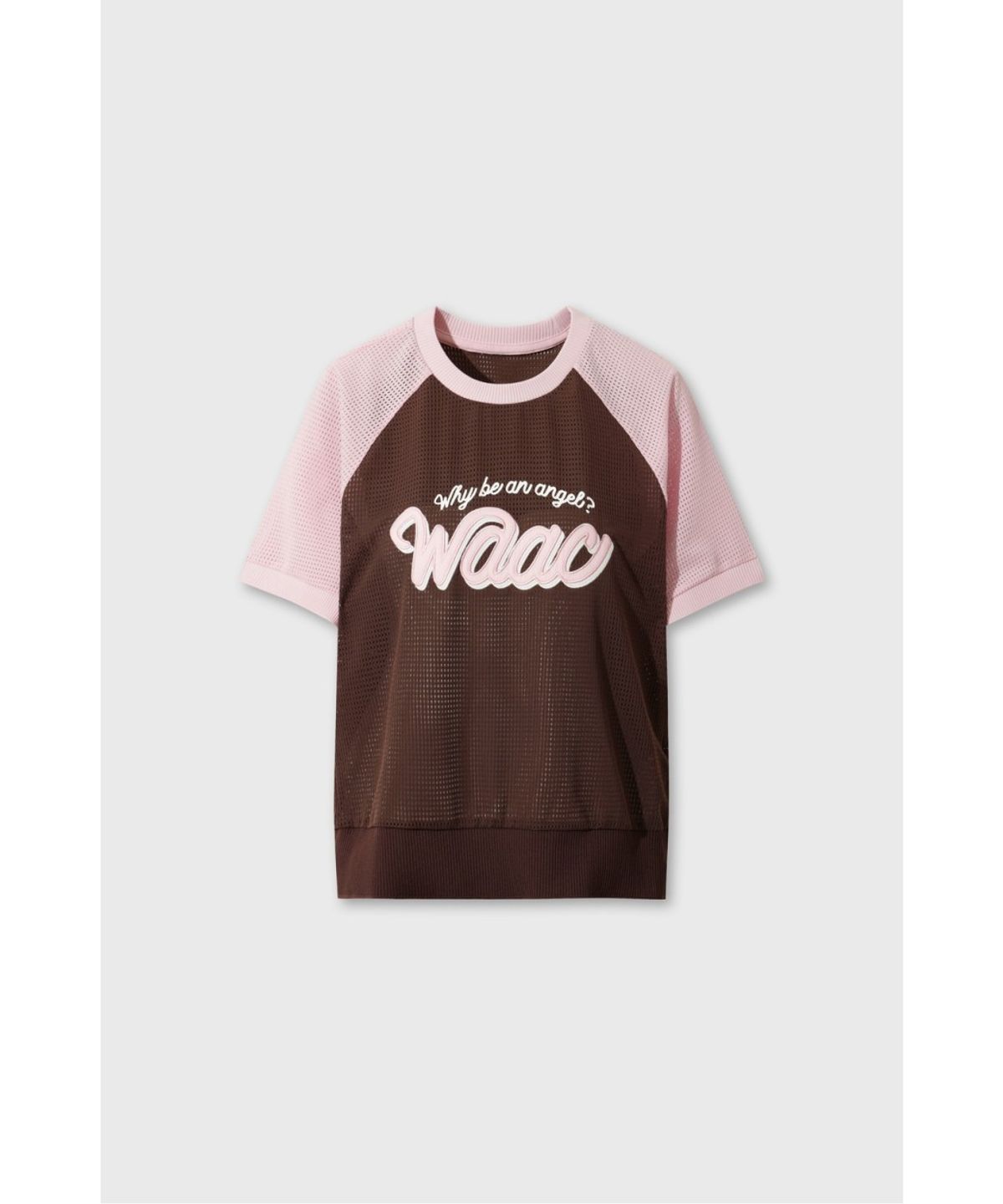 왁(WAAC) Women Color Block Raglan Mesh Polo WWTCM26504BRD
