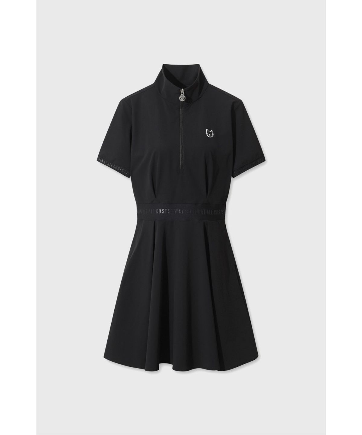 왁(WAAC) Cool Tricot Half-Zip Dress WWTCM26405BKX
