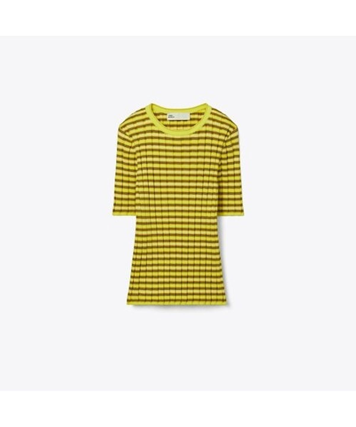 토리버치(TORYBURCH) 스트라이프 코튼 스웨터 - 비브런트 레몬 옐로우 / 왁스 빈 옐로우