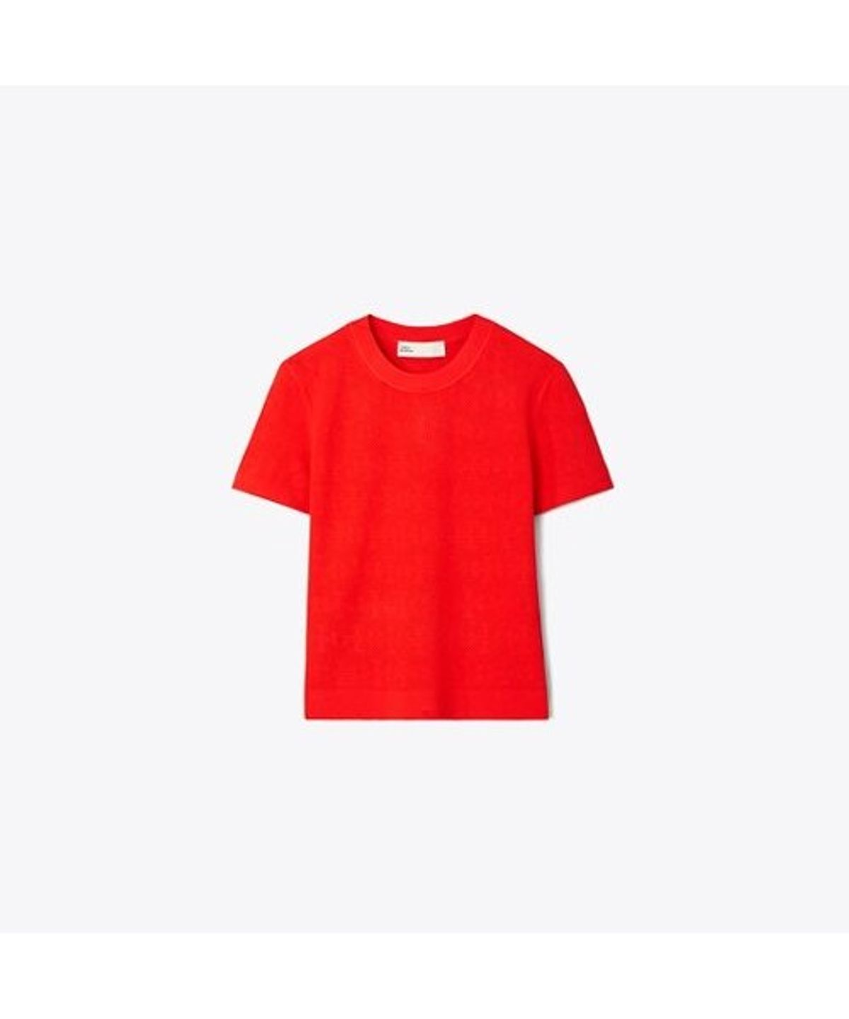토리버치(TORYBURCH) 티 모노그램 자카드 스웨터 - 블레이징 레드