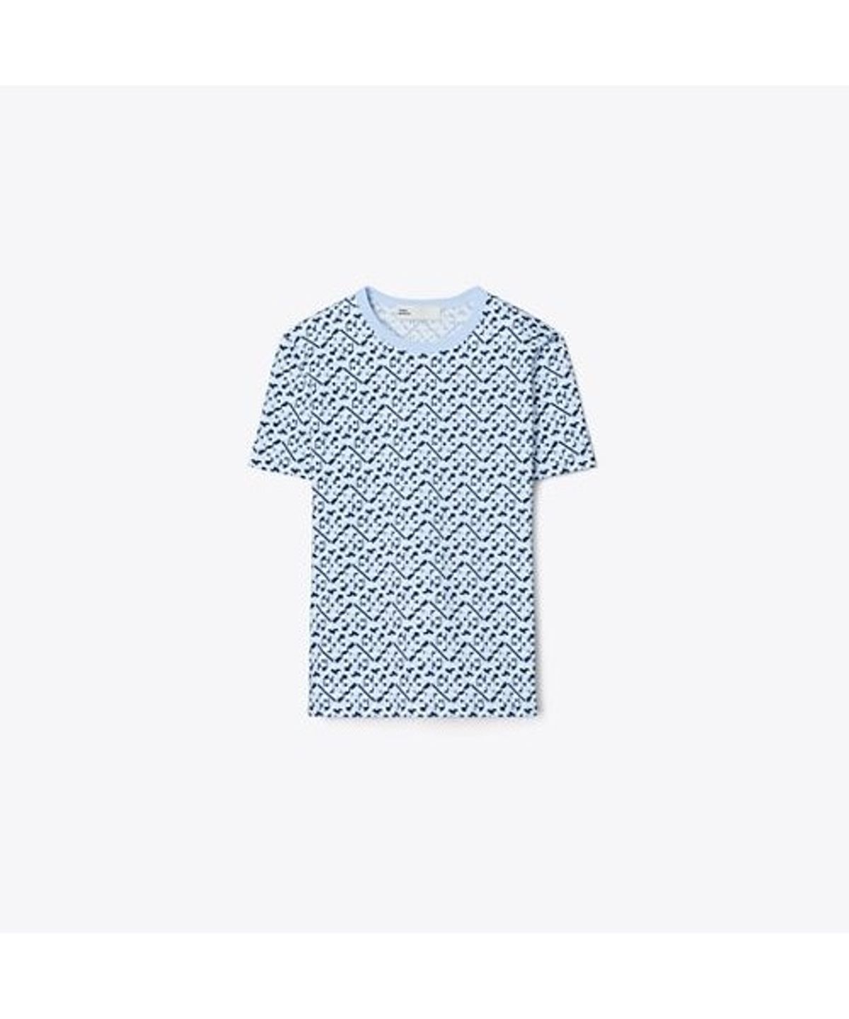 토리버치(TORYBURCH) 프린티드 코튼 티셔츠 - 스카이 블루