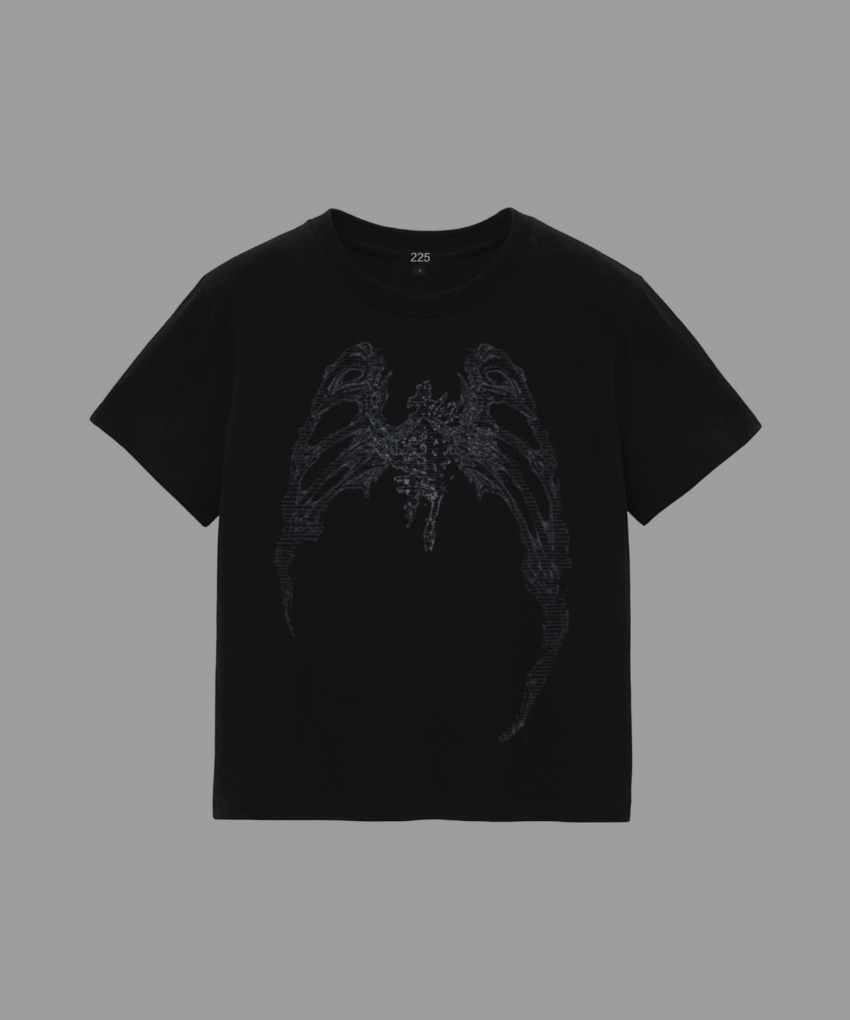 225(225) 225 faded wing crop T-shirt