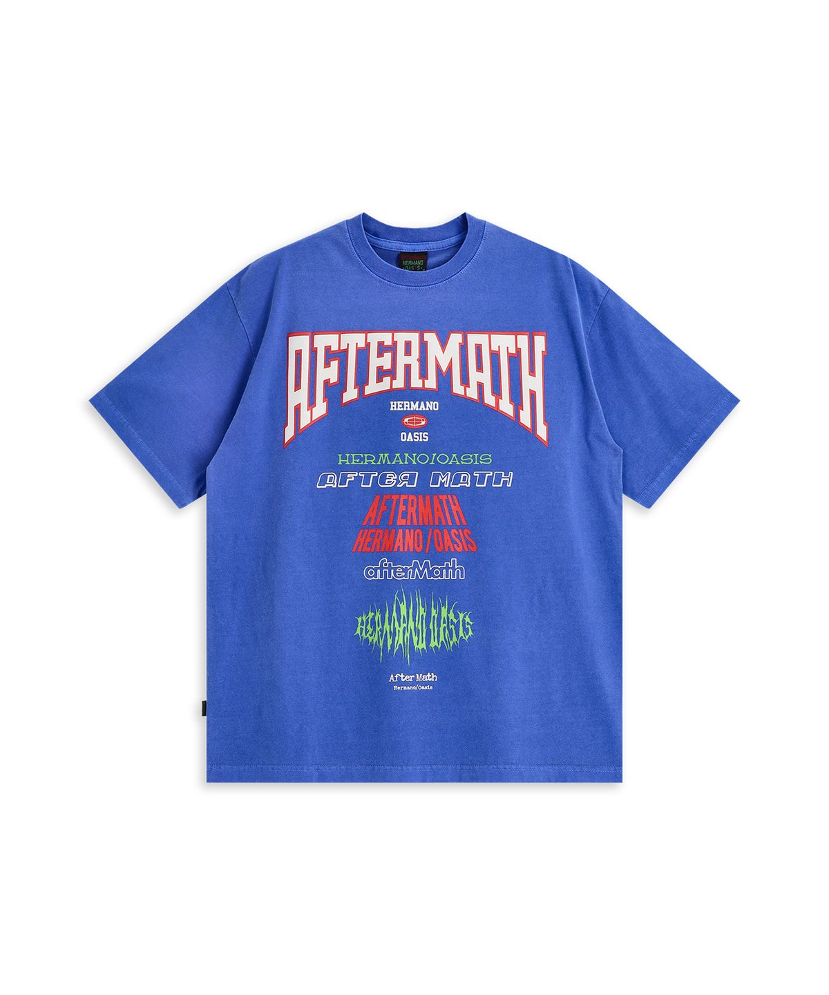 애프터매스(AFTERMATH) PIG DYED TOUR TEE BLUE