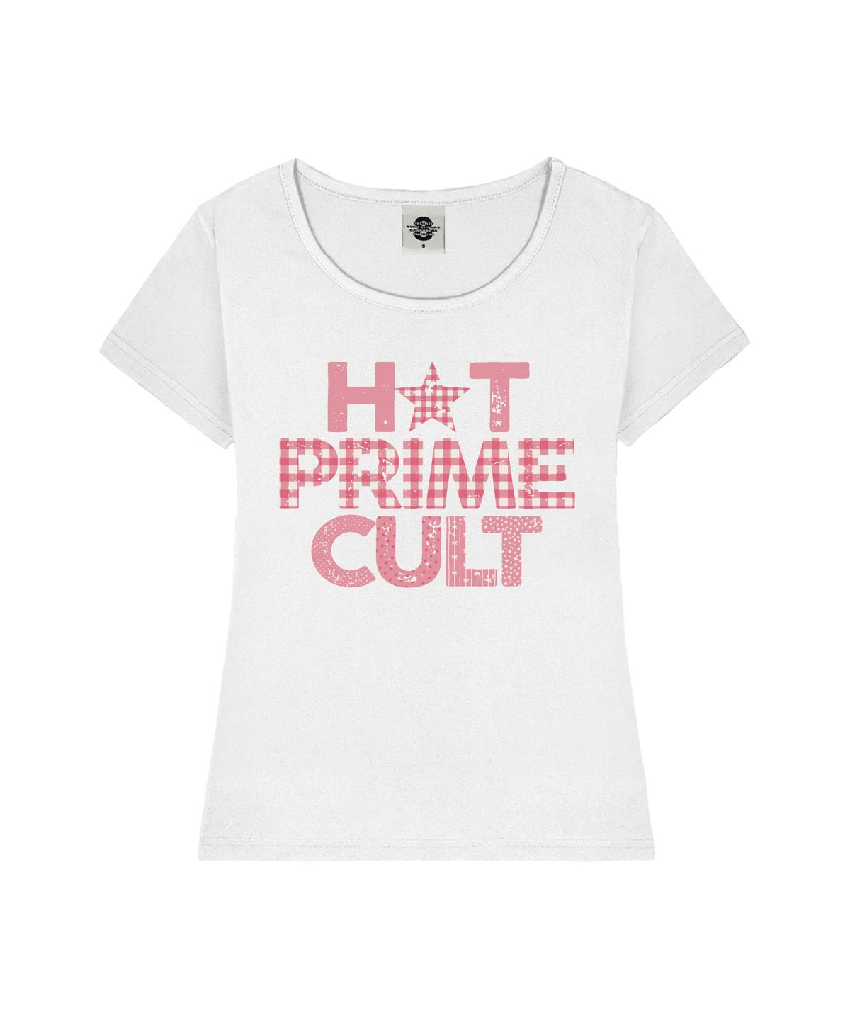 프라임에이트(PRIMATE) CHECK RUSTEE 여성 U넥 슬림핏 반팔티셔츠 5 COLORS