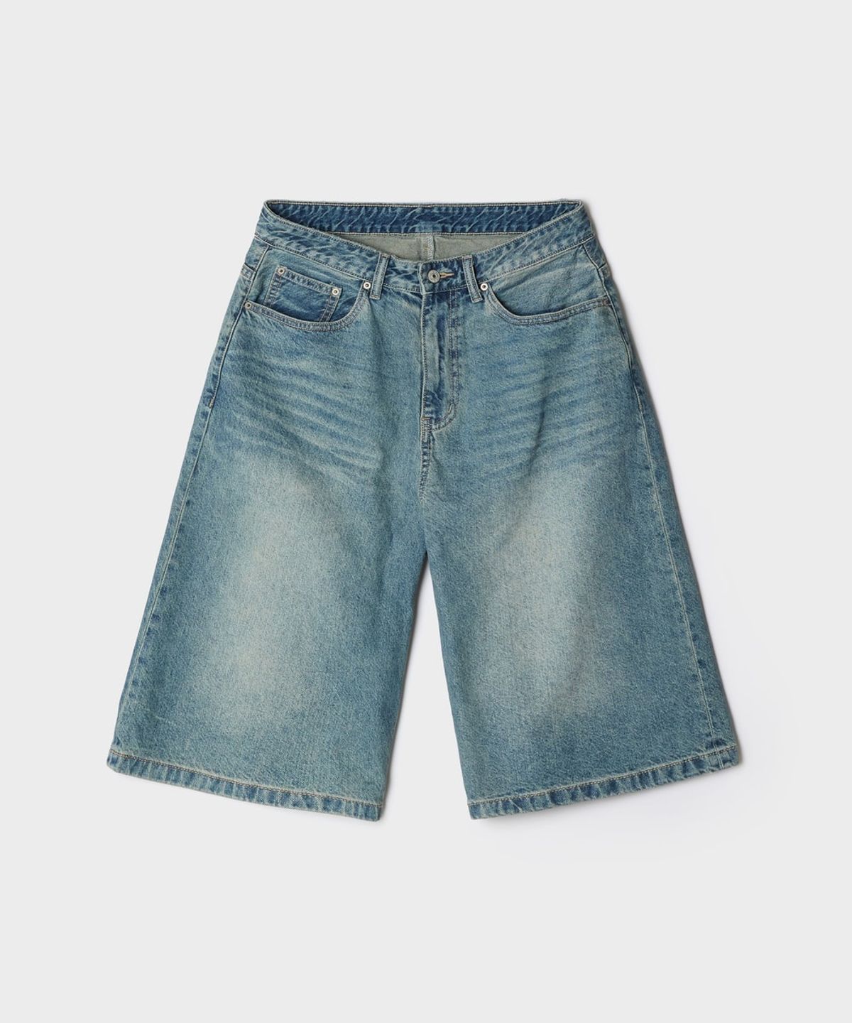 스파오(SPAO) 캣브러쉬 데님 버뮤다 쇼츠_SPTNG25C02