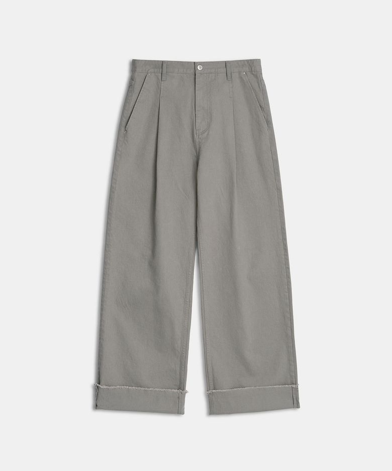 Colter raw-edge deep cuff jeans herb