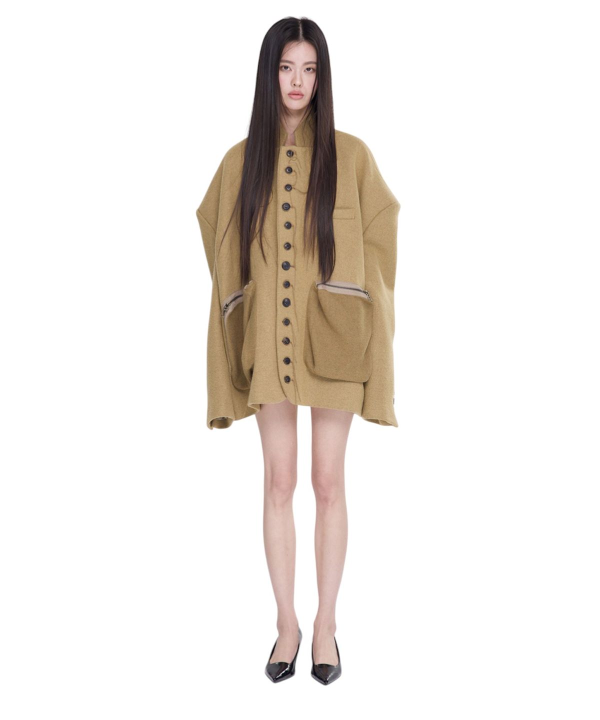 아스파라거스(ASPARAGUS) 3D 포켓 테일러드 자켓 카키