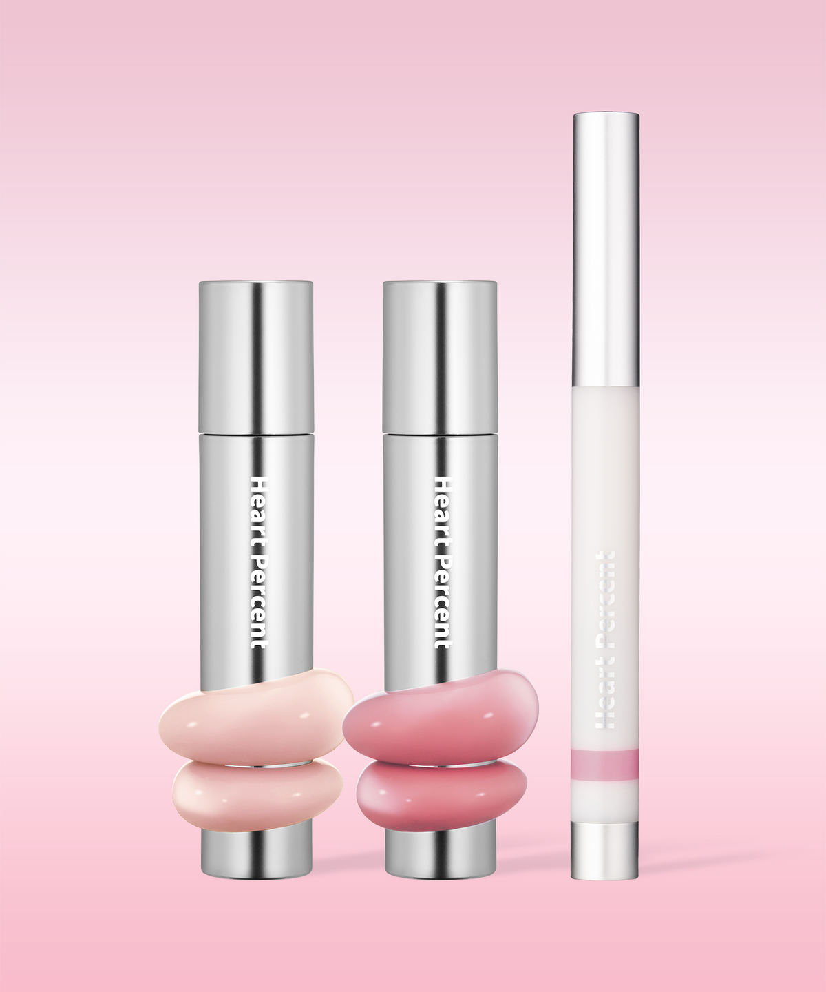 하트퍼센트(HEART PERCENT) [SET] 도트 온 무드 원웨이 글로이 틴트 2개+도트 온 무드 라인프루프 립펜슬 1개