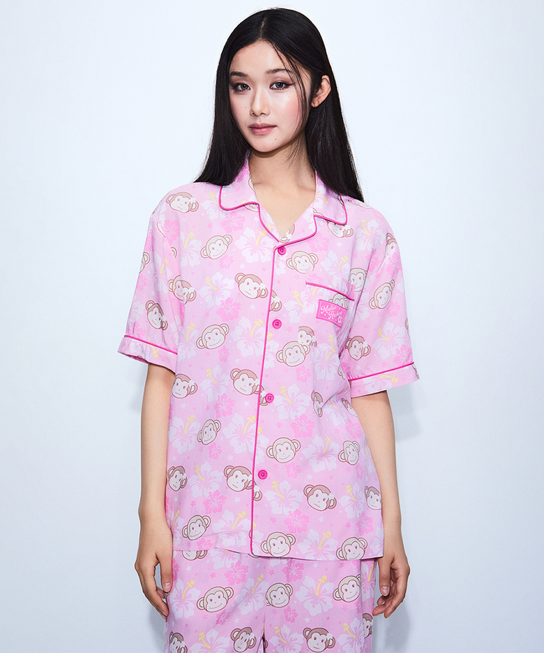 [마이페이브아카이브] 트로피컬 반팔 파자마(Pink)_SPPPG37U11