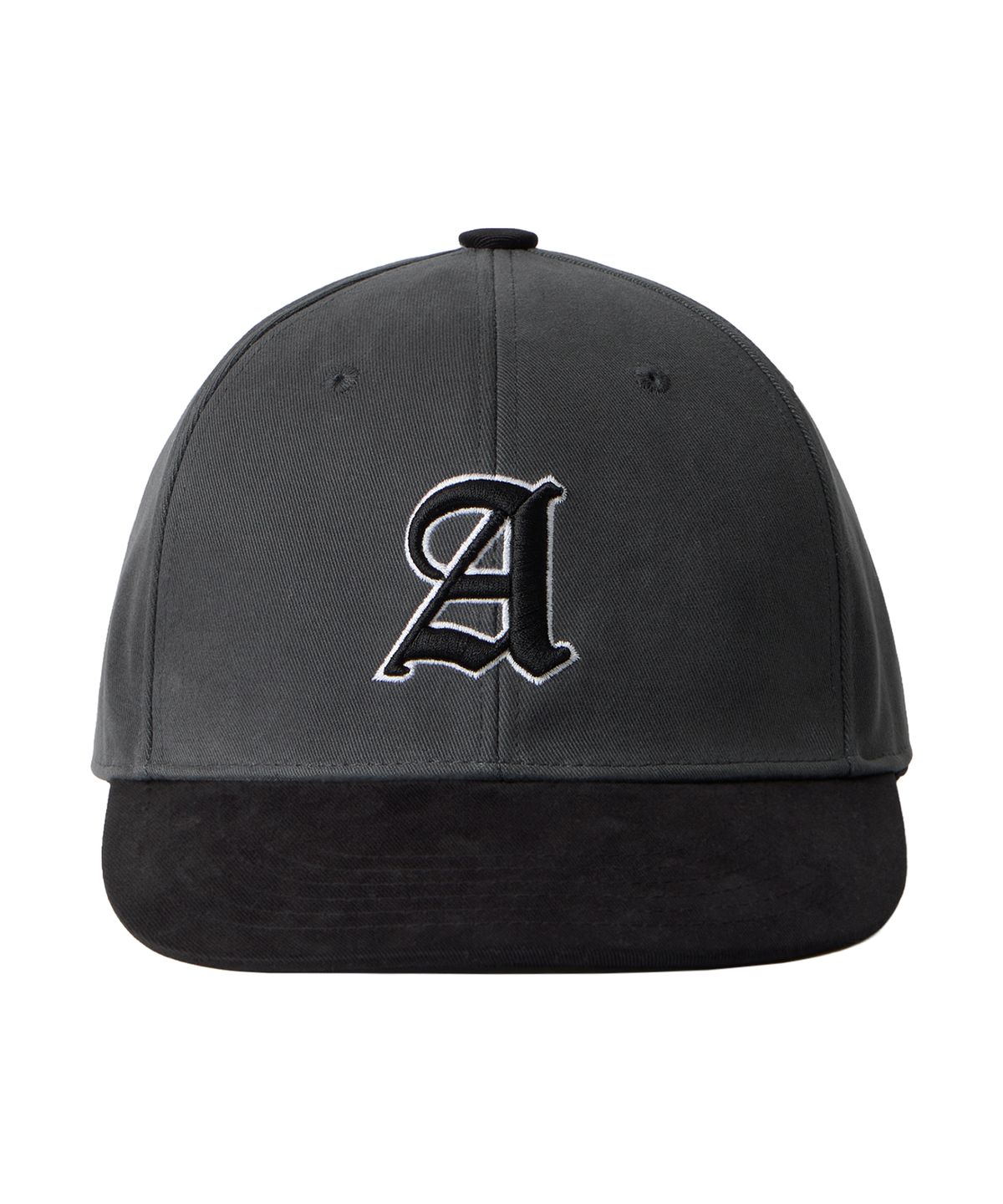 우알롱(WOOALONG) Slogan  contrast cap - CHARCOAL