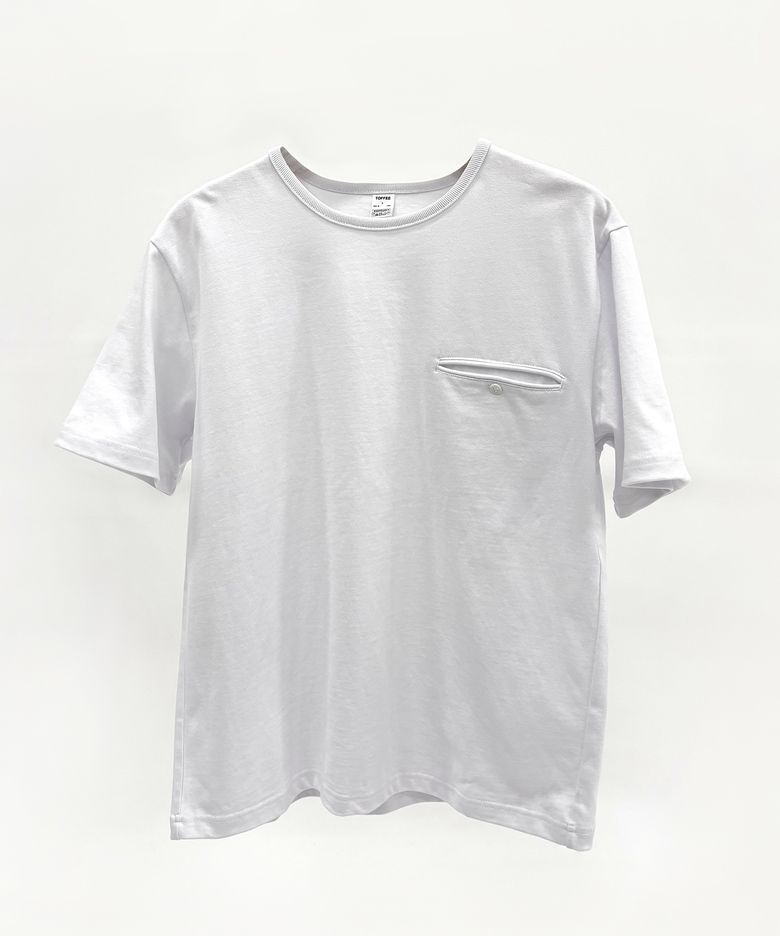 [S-XXL] 슬림 크롭 버튼 하프 티셔츠 (WHITE)