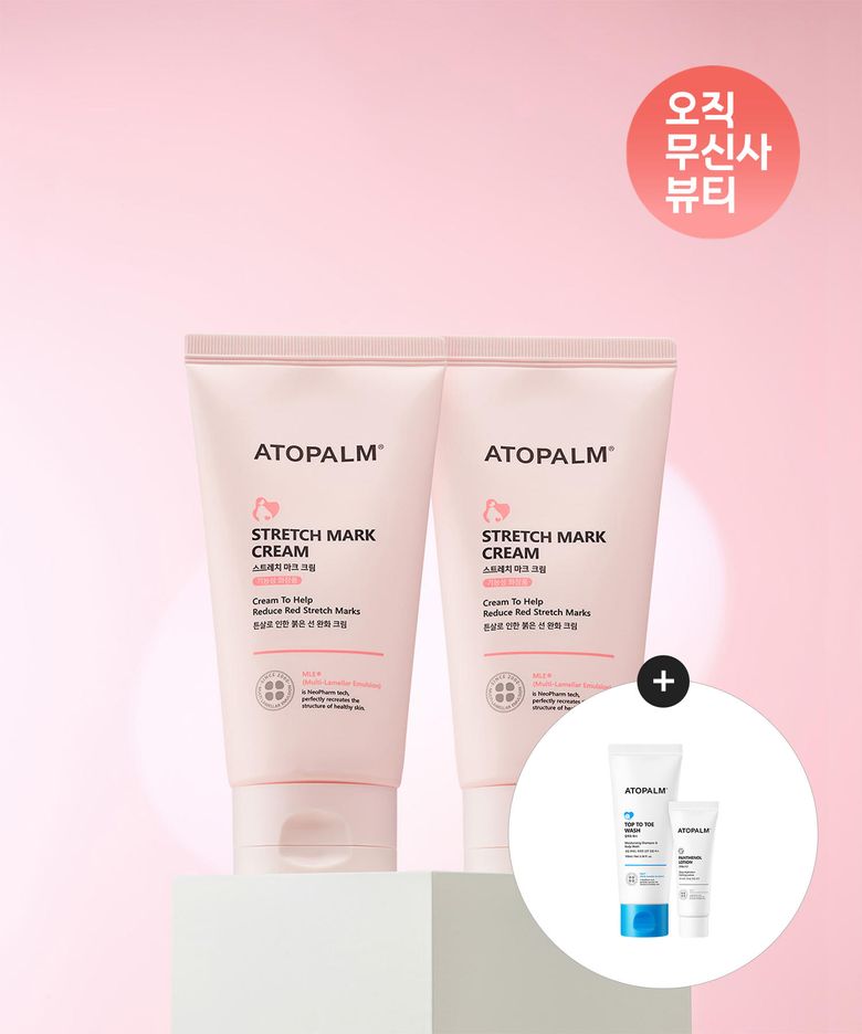 매터니티 케어 스트레치 마크 크림 150ML X 2개+[증정]판테놀로션23ml+탑투토워시100ml