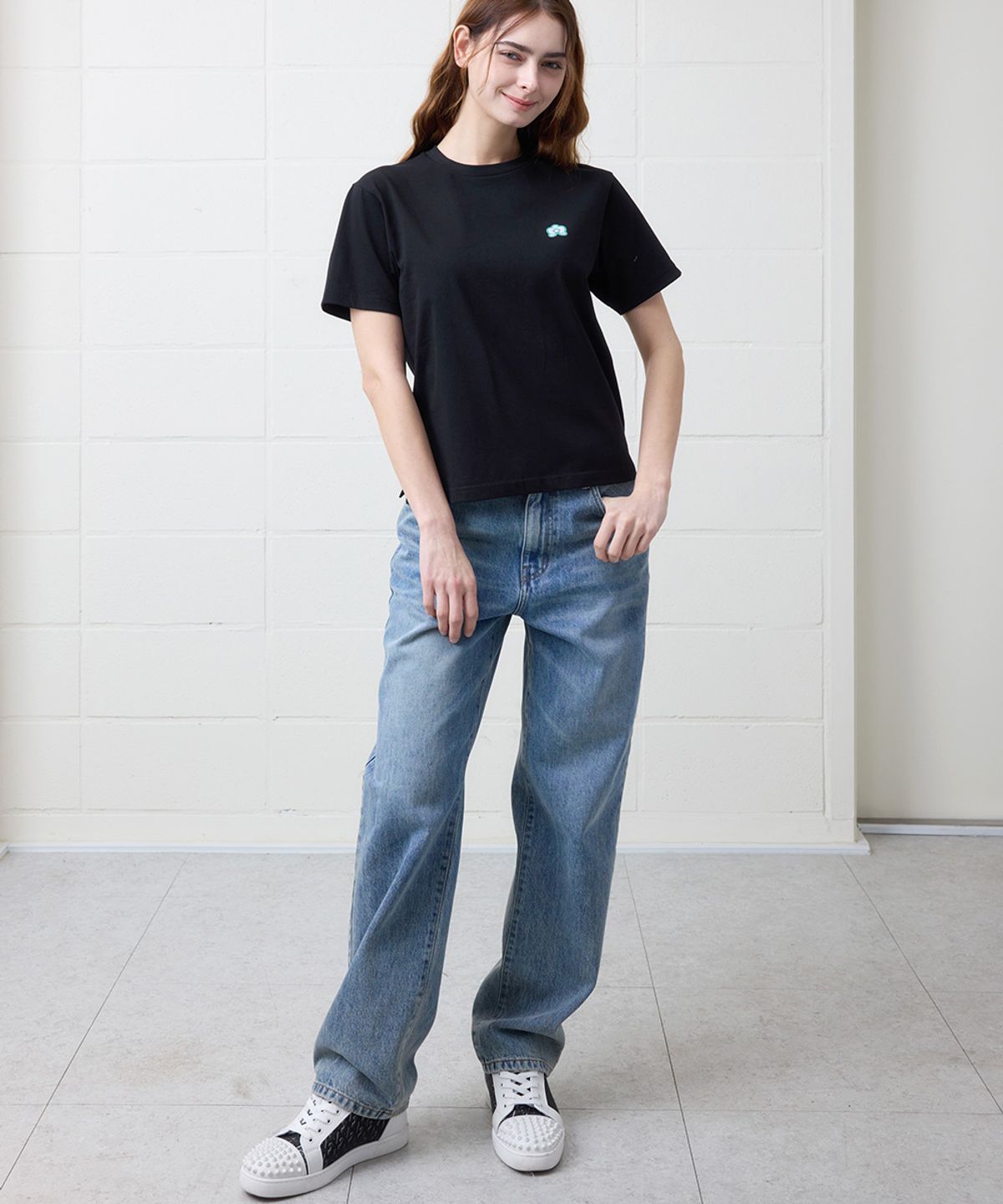 유지옷(YUJEEOT) 호접란 로고 스트레이트 블루 데님 (UNISEX)