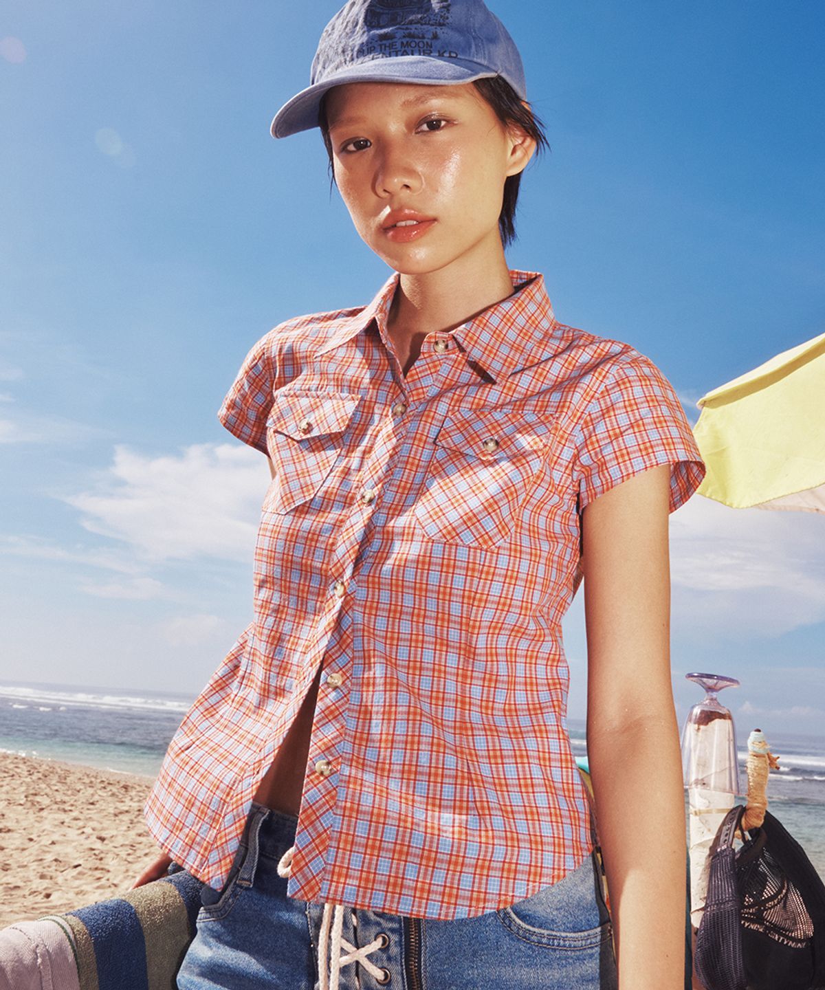 센토르(CENTAUR.KR) CHECK HALF SLEEVE SHIRTS_RED