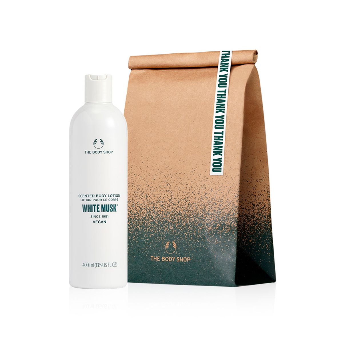 더바디샵(THE BODY SHOP) 화이트 머스크 센티드 바디 로션 400ML 선물세트 (888094)
