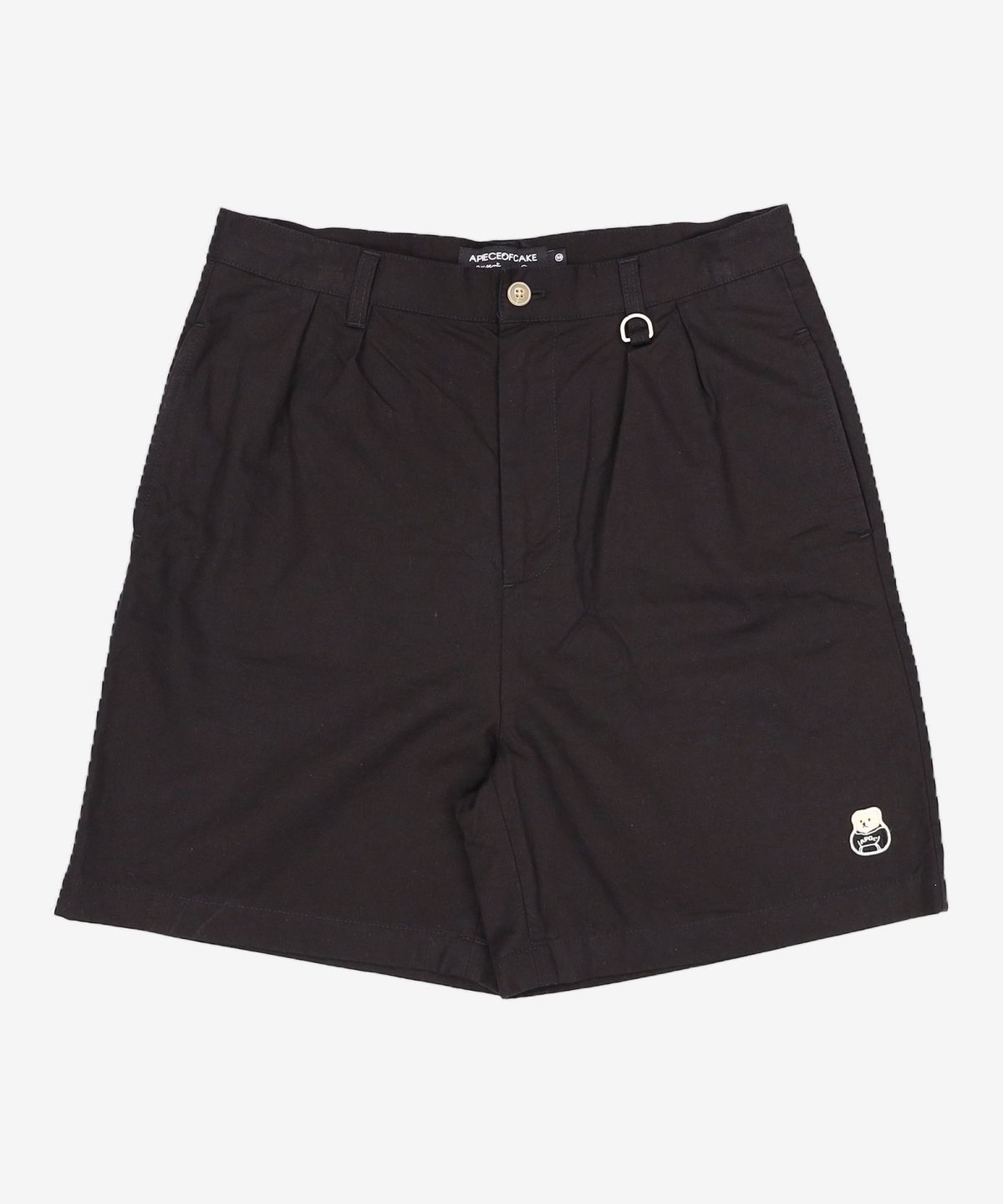 어피스오브케이크(APIECEOFCAKE) Bear Patch Cotton Half Pants_Black M