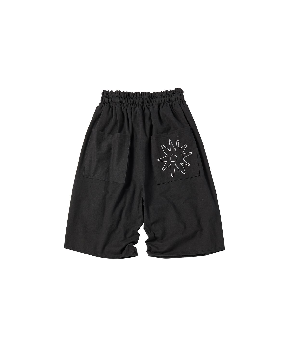 꼬모니노즈(COMONINOZ) SUN BANDING BURMUDA PANTS [BLACK]