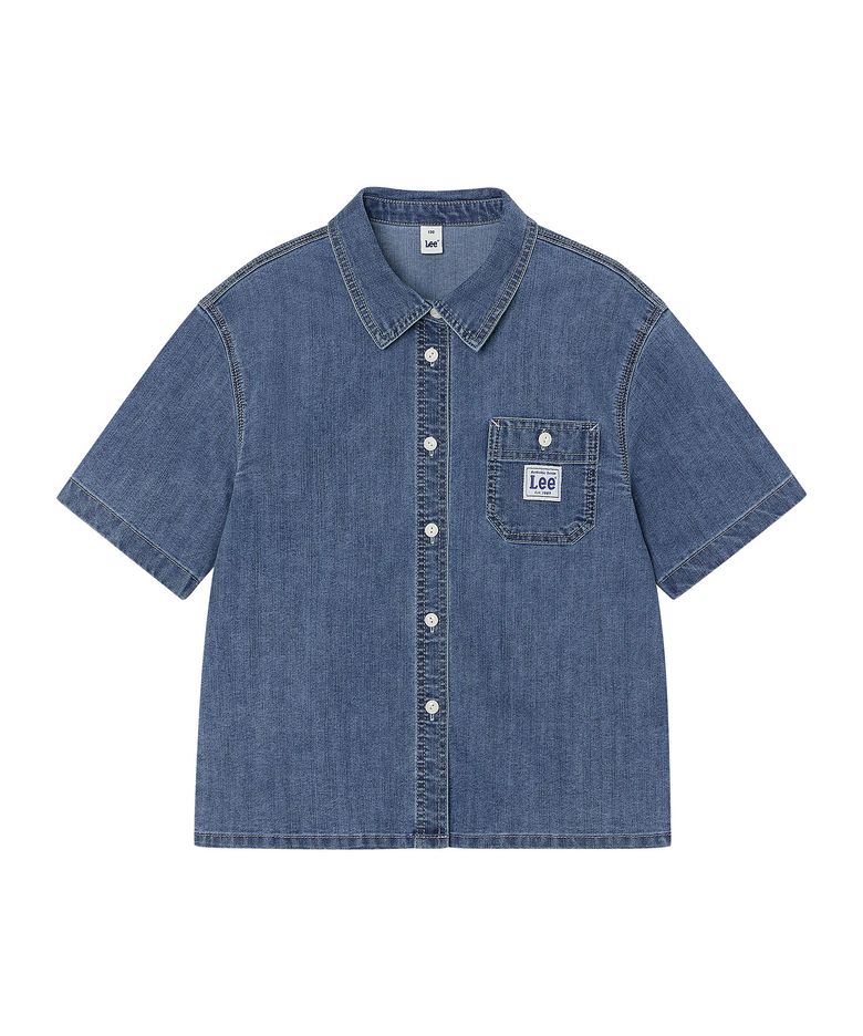 데님 반팔 셔켓 인디고 LK2602SS11IN