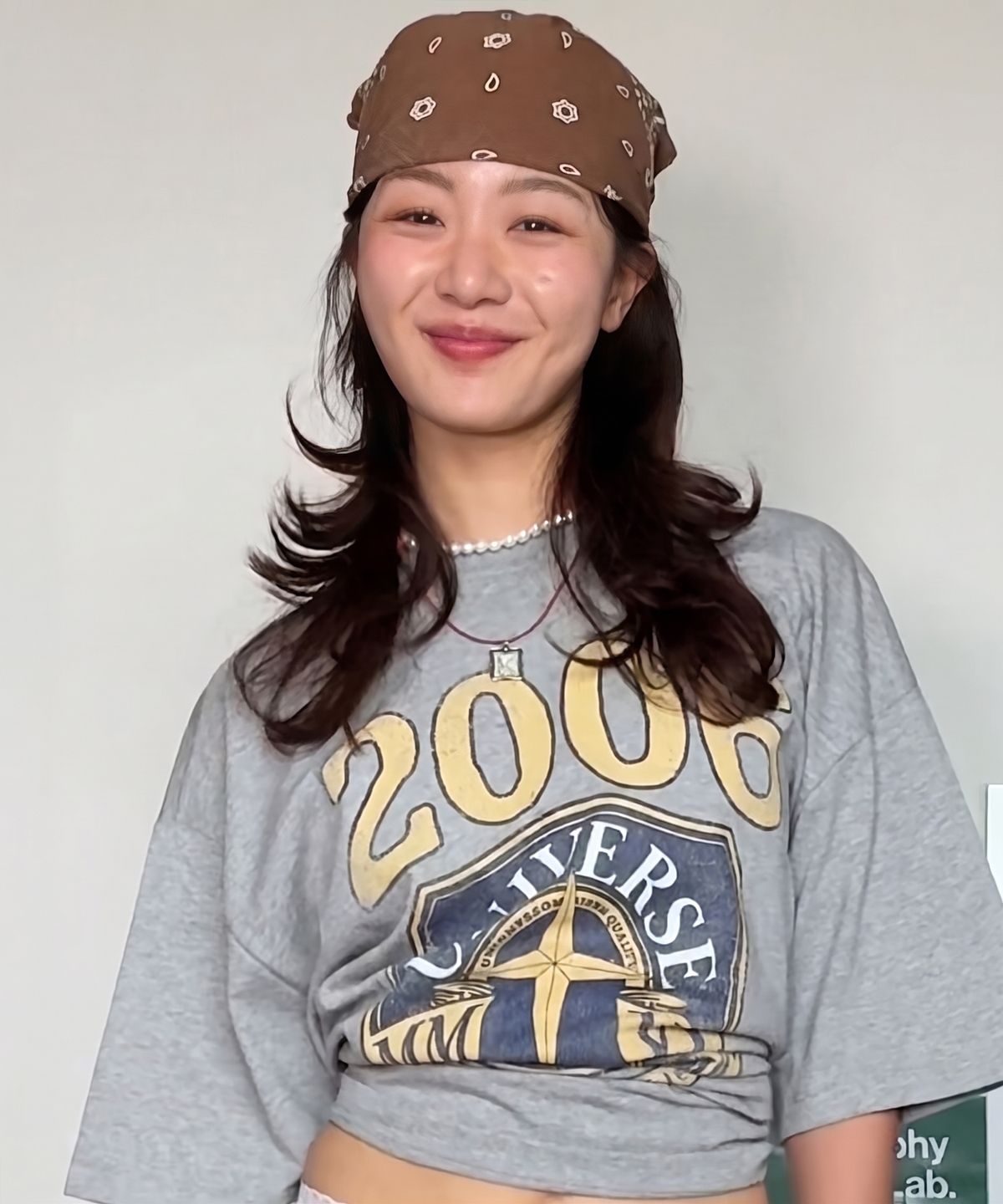 유니버스 가먼트(UNIVERSE GARMENT) HTG 엠블럼 티셔츠_MELANGE GREY