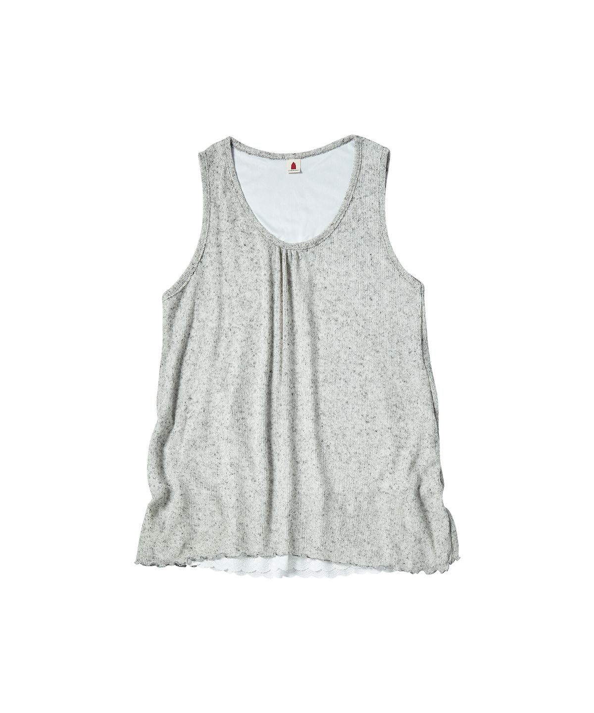 꼬모니노즈(COMONINOZ) W LACE KNIT ONE-PIECE [DEEP GRAY]