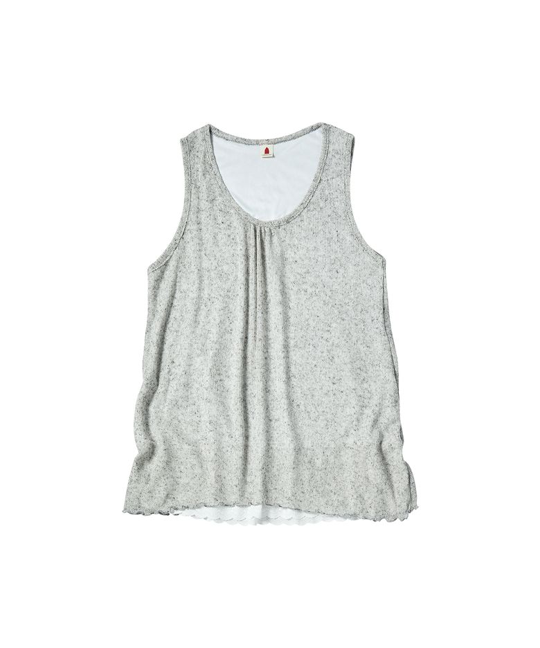 W LACE KNIT ONE-PIECE [DEEP GRAY]