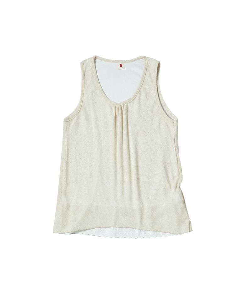 W LACE KNIT ONE-PIECE [BEIGE]
