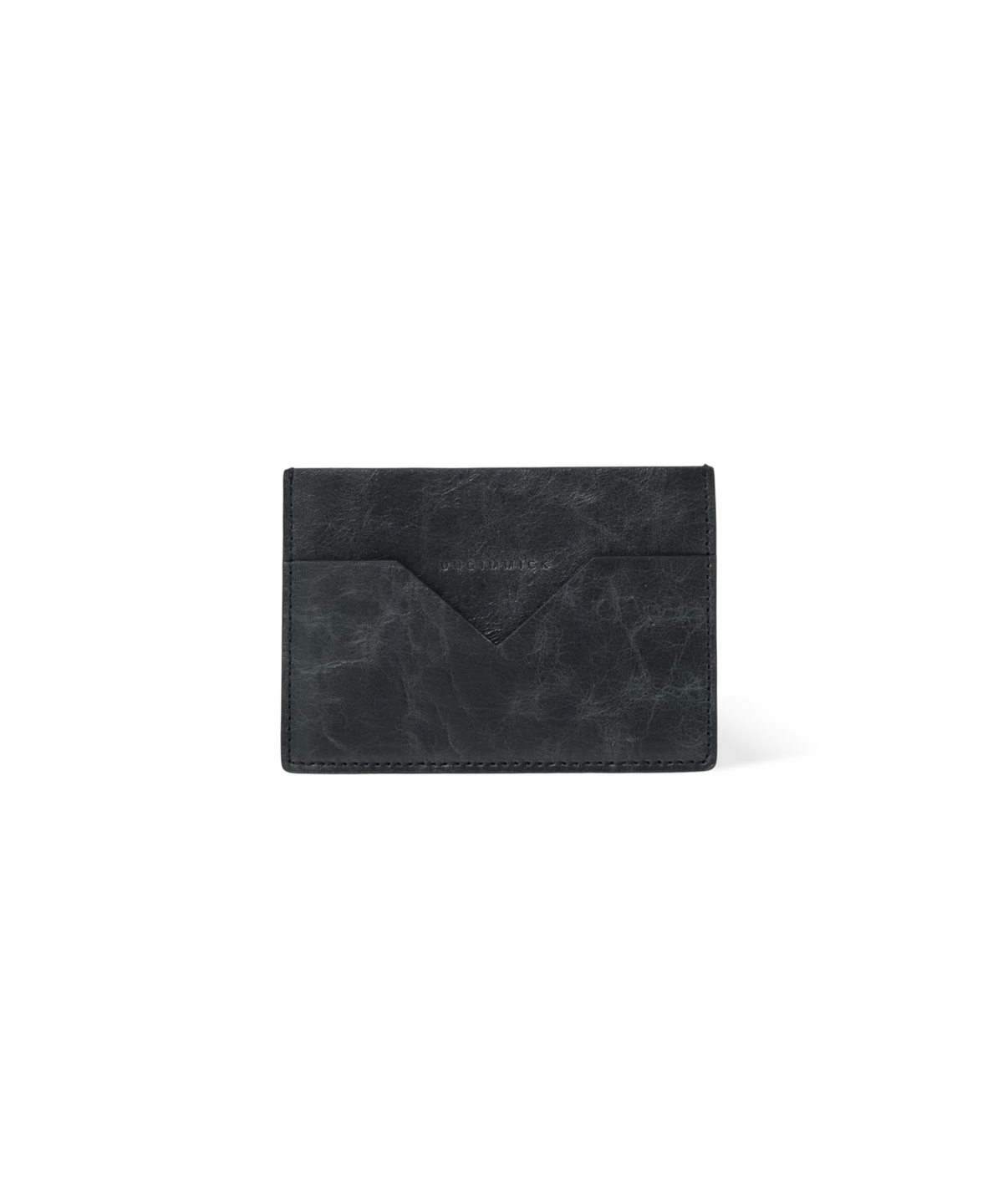 언지미크(UNGIMMICK) CRINKLED LEATHER CARD HOLDER (BLACK / BUFFALO SKIN)
