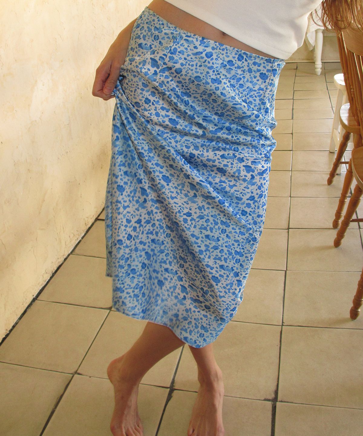 센토르(CENTAUR.KR) LEOPARD MIDI SKIRT_SKY BLUE