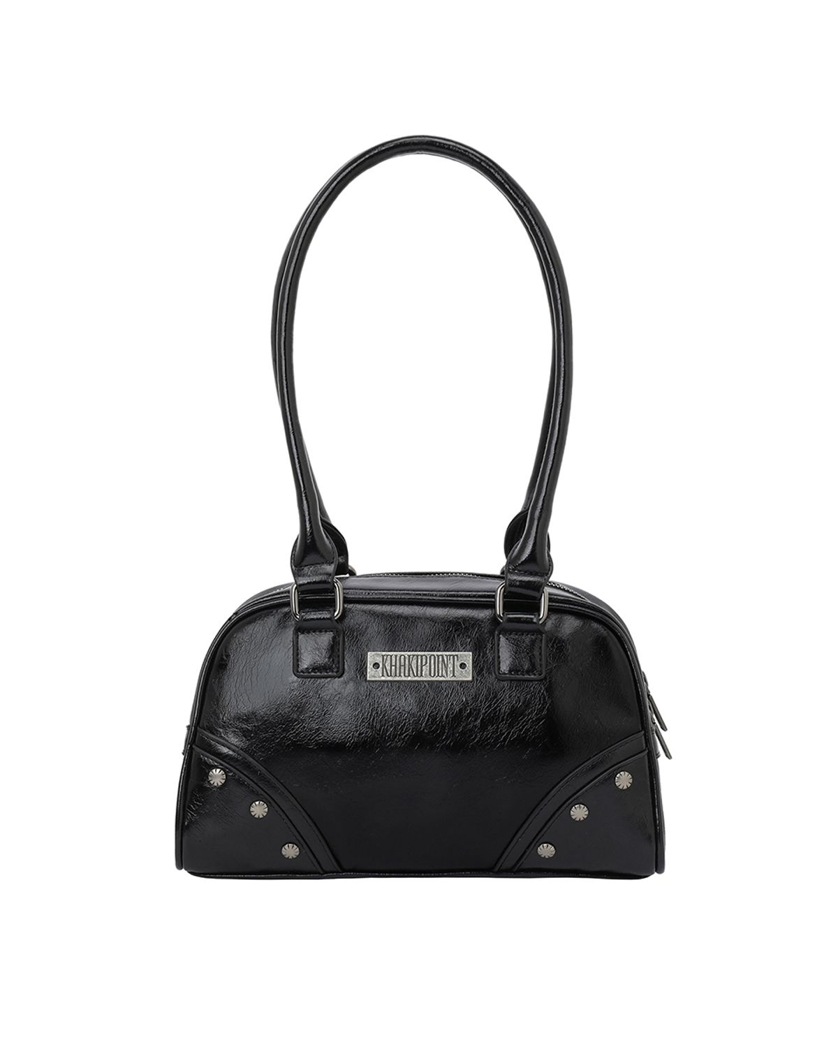 카키포인트(KHAKIPOINT) Stud Boston Bag (black)