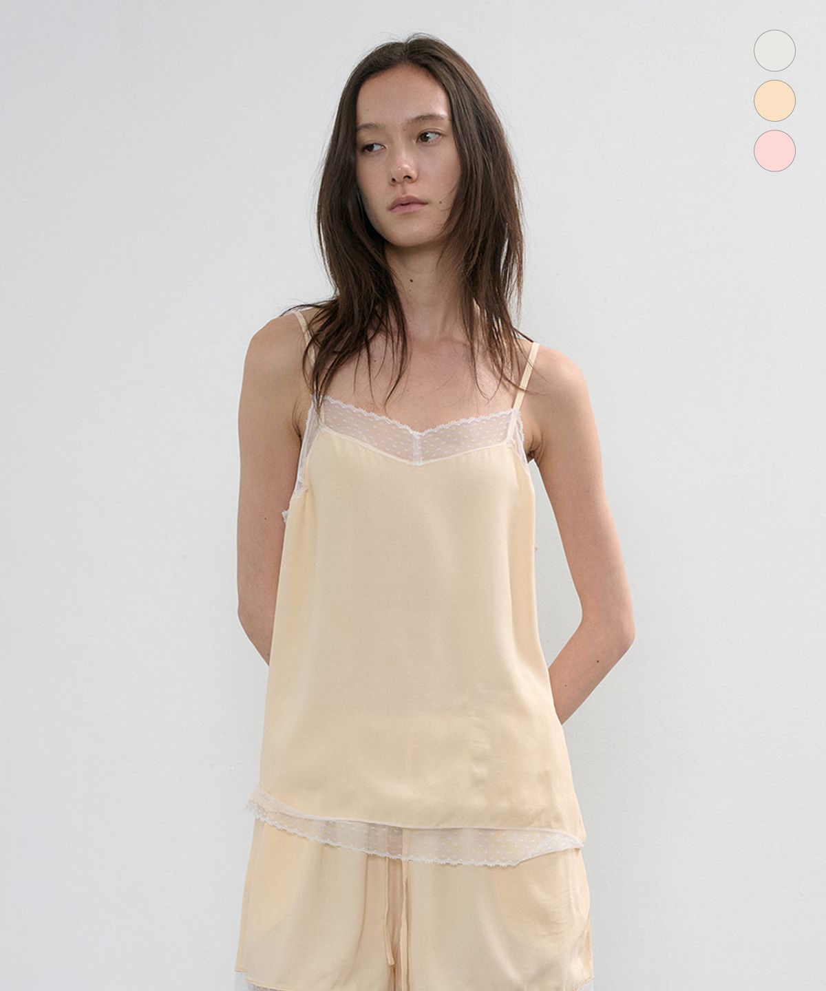 정감 스튜디오(JEONGGAM STUDIOS) Lace Sleeveless Top_3 Color