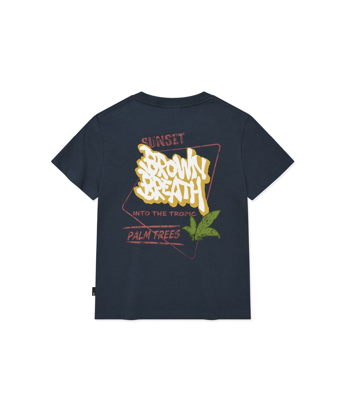 브라운브레스(BROWNBREATH) W SUNSET TROPICS TEE - NAVY
