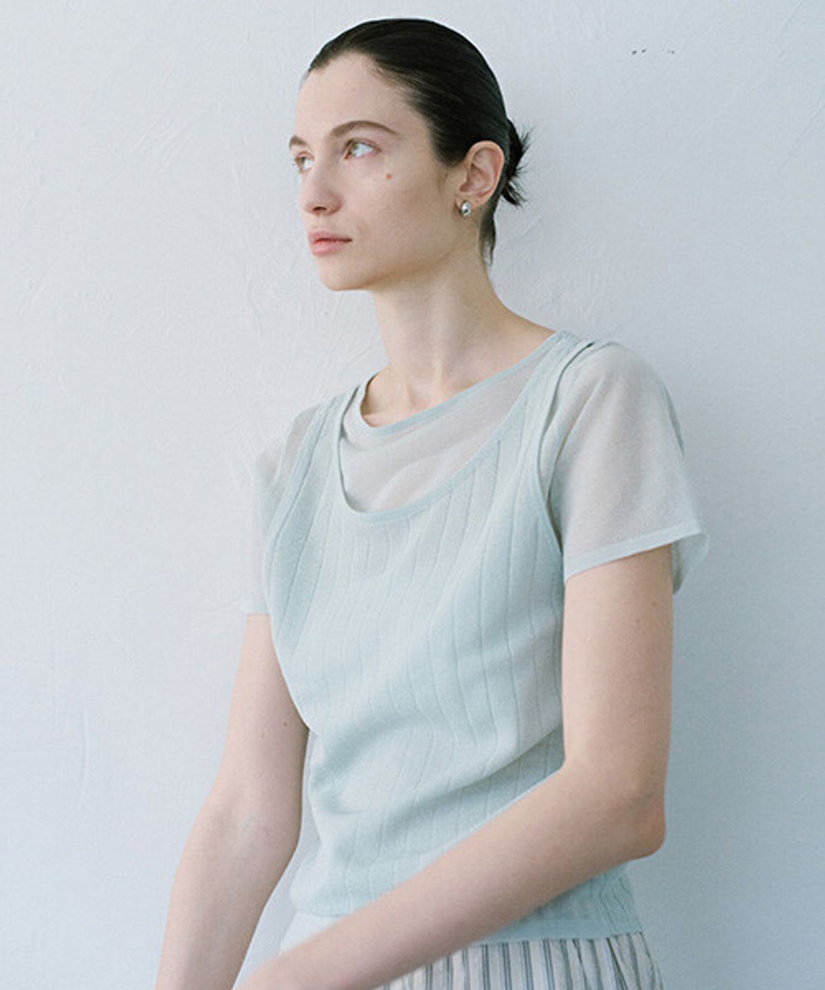 온앤온(ON&ON) 레이어드 반팔 니트 NEK6MP421