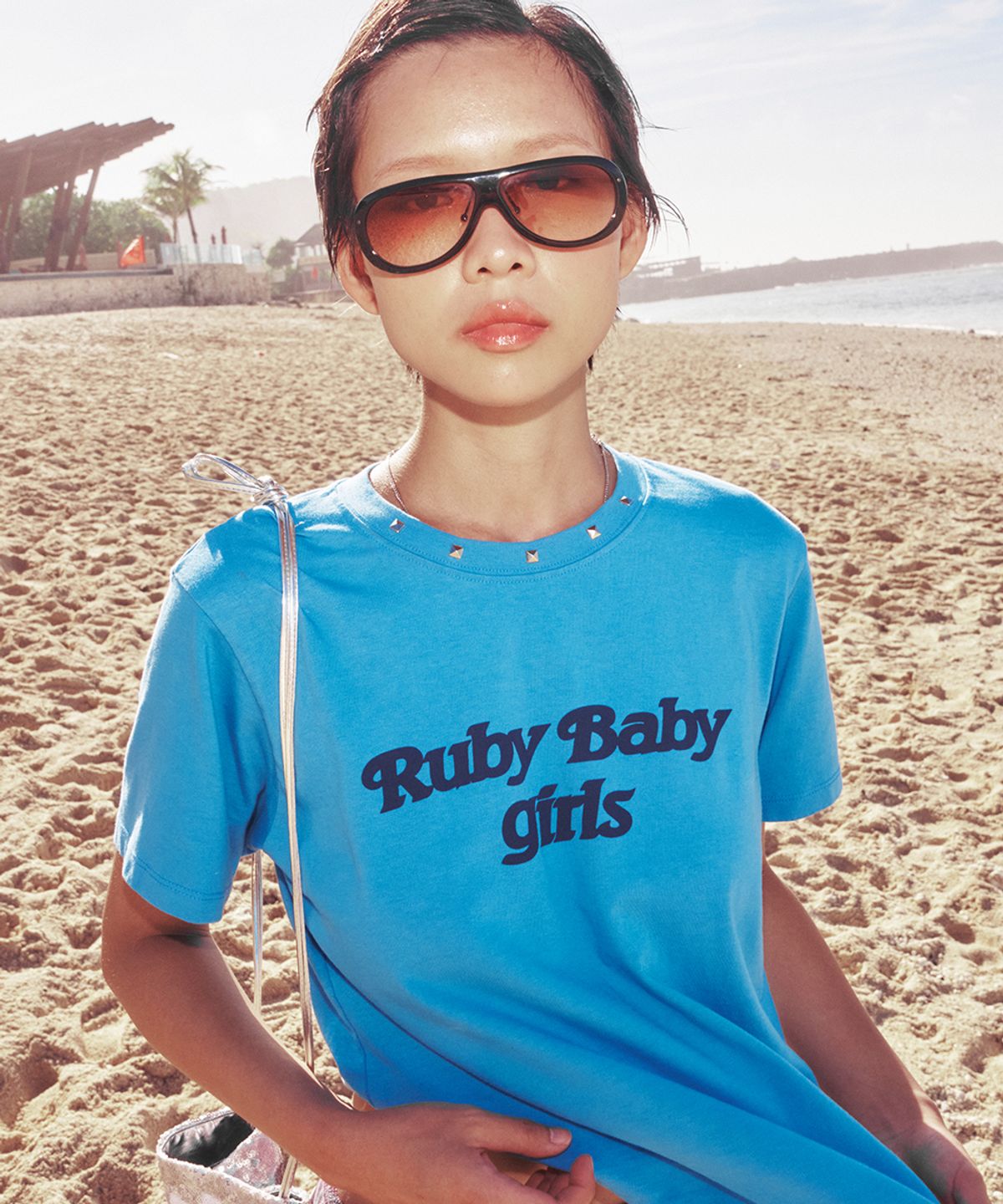 센토르(CENTAUR.KR) STUD HALF SLEEVE T-SHIRT_BLUE